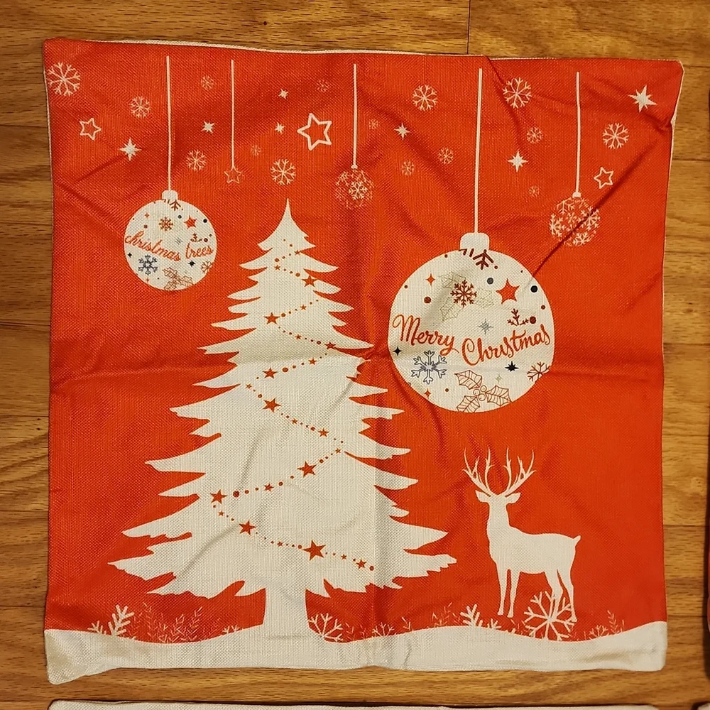 Throw Pillow Covers for Christmas NEW 4 Pack